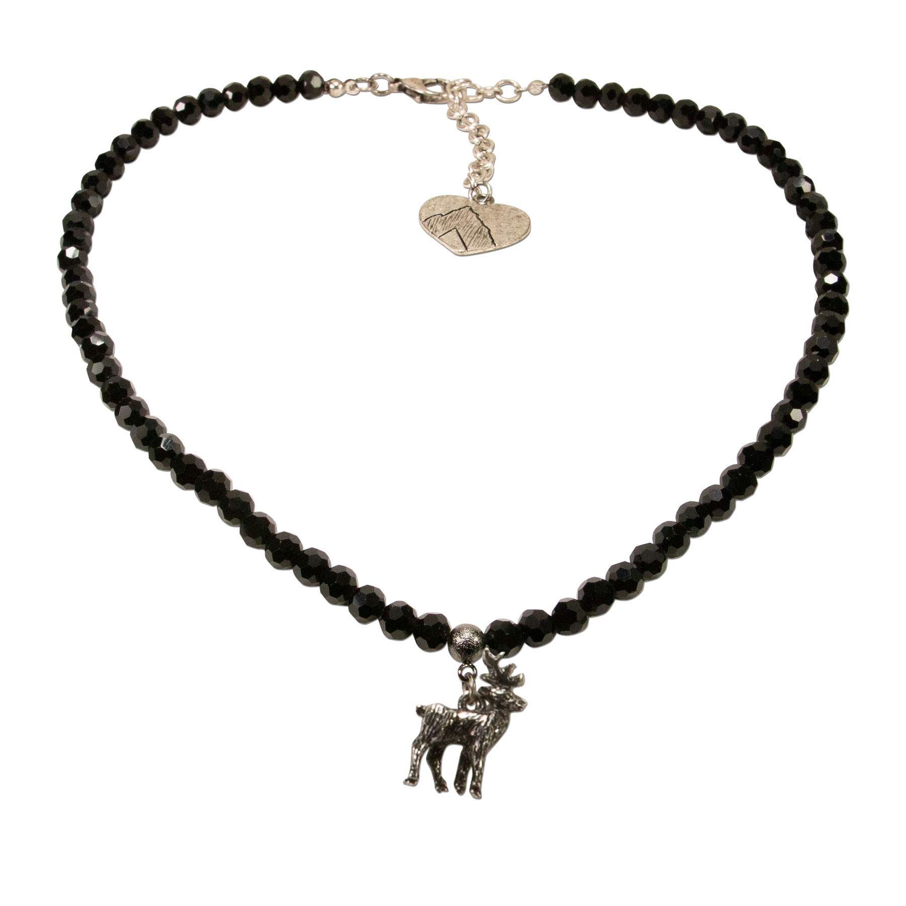 Alpenflüstern DAHEIM DHK239 Perlen-Dirndlkette Hirsch Creme-weiß