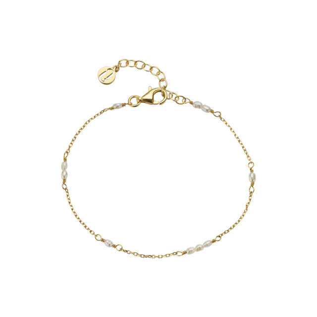 Juvelan Celine Perlenarmband Braut Süßwasserperlen Silber