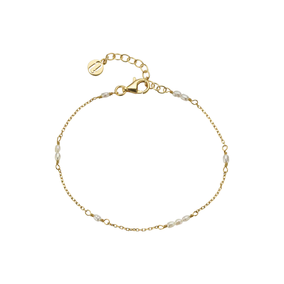 Juvelan Celine Perlenarmband Braut Süßwasserperlen Silber