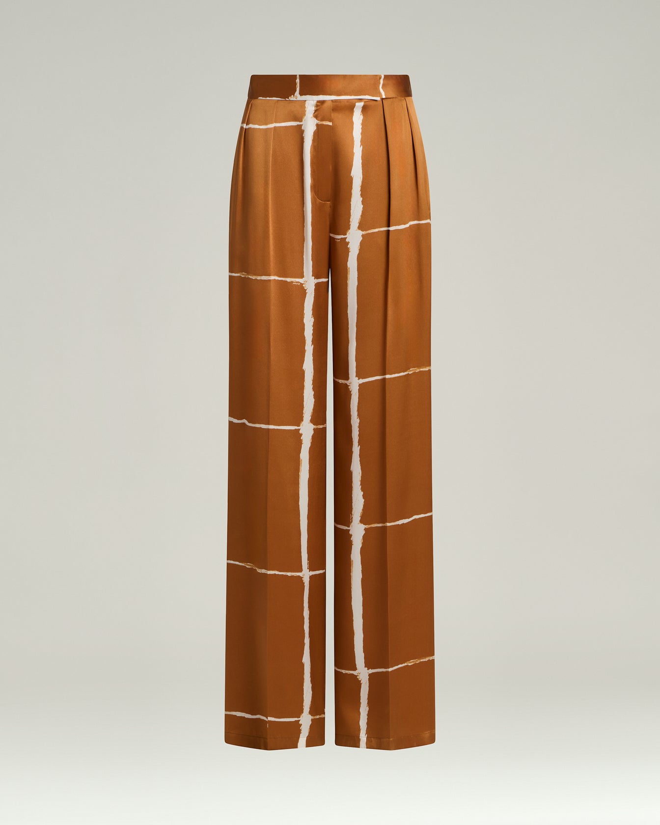 Kiton Seide Satin Hose Abstract Print Gr. 40