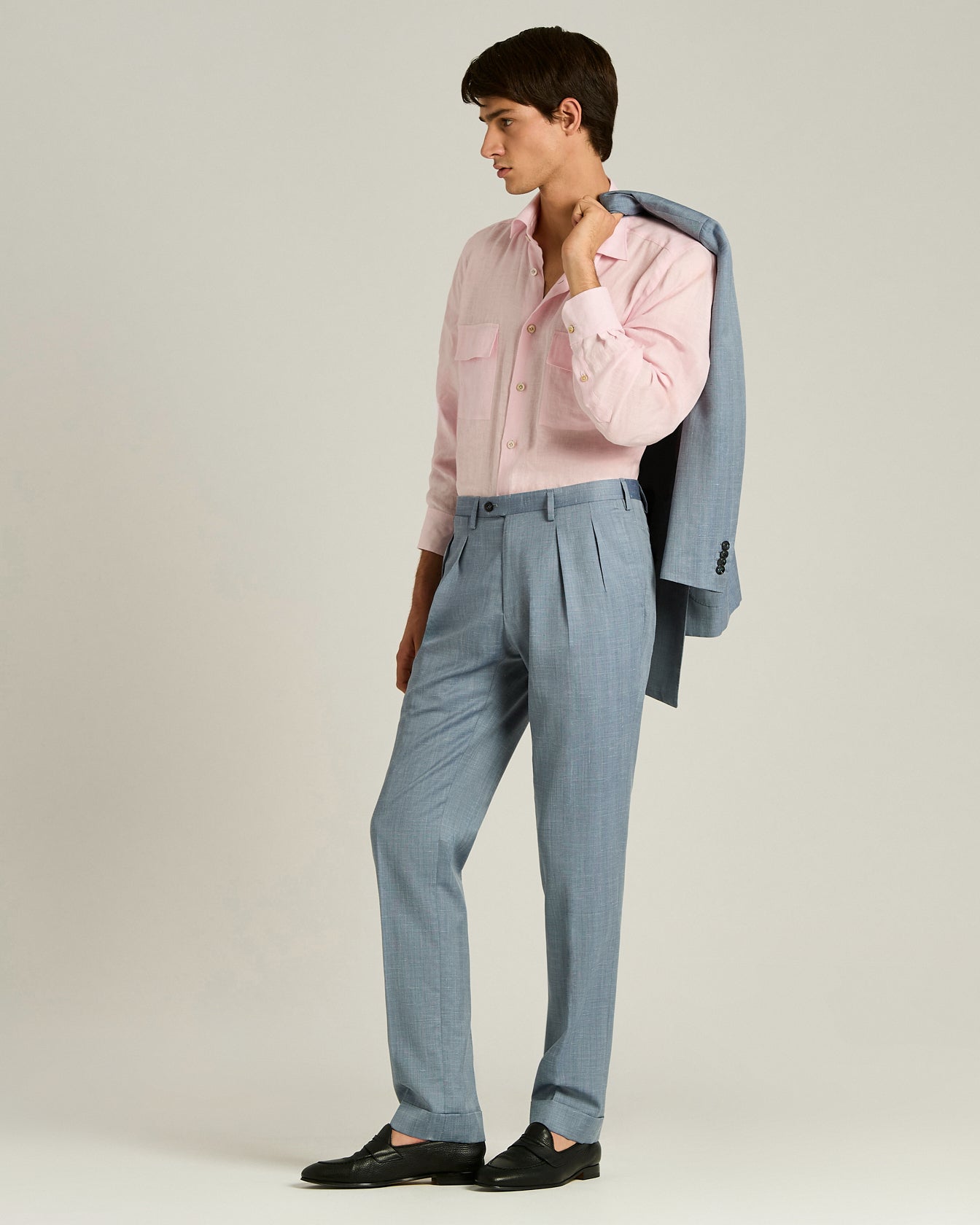 Kiton Shirts Rose Linen Shirt Hemd Rosa Leinen