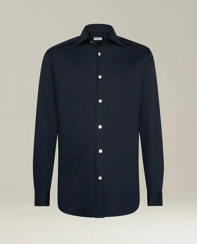 Kiton Shirts Nerano Hemd navy Baumwolle