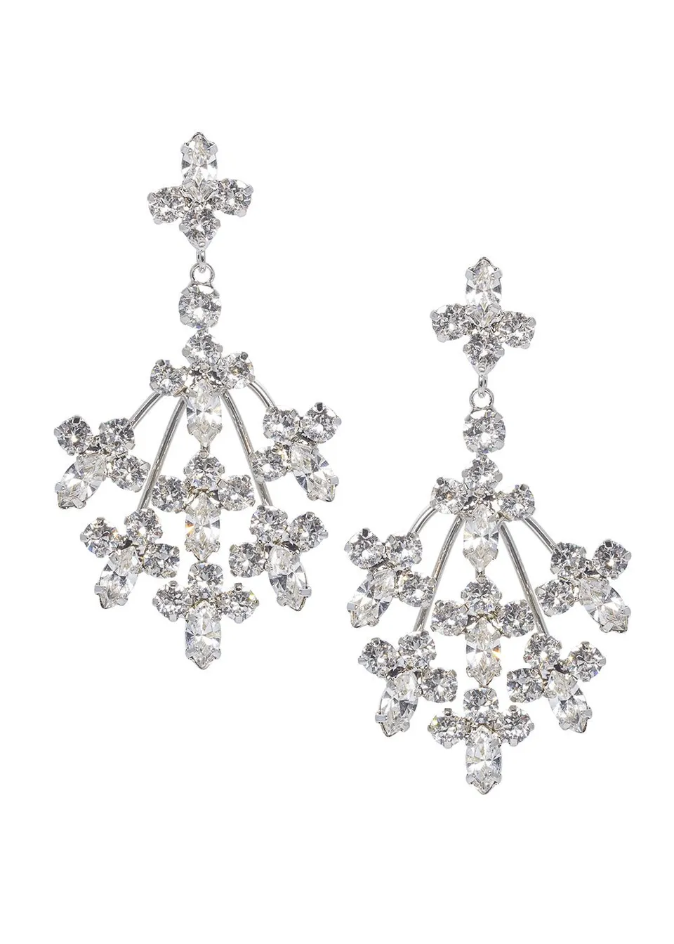 Elizabeth Bower Carter Statement-Ohrringe Rhodium Kristall