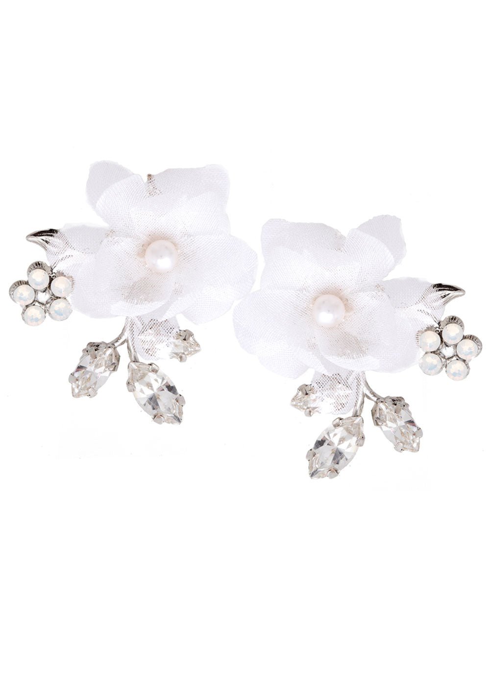 Elizabeth Bower Fabrique Stud Ohrstecker Seide Ivory
