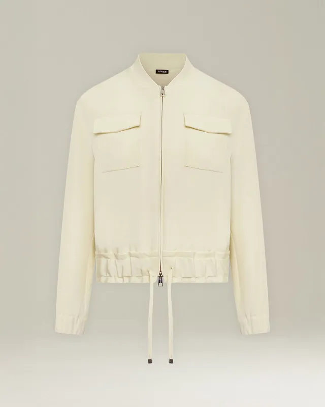 Kiton Outerwear Silk Bomberjacke Seide Damen