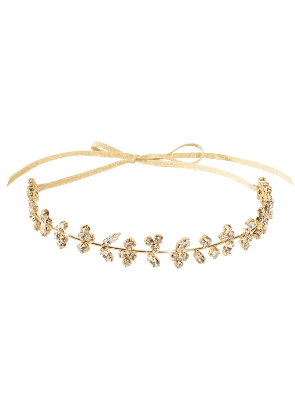Elizabeth Bower Bud Crystal Haarband Rhodium Kristall
