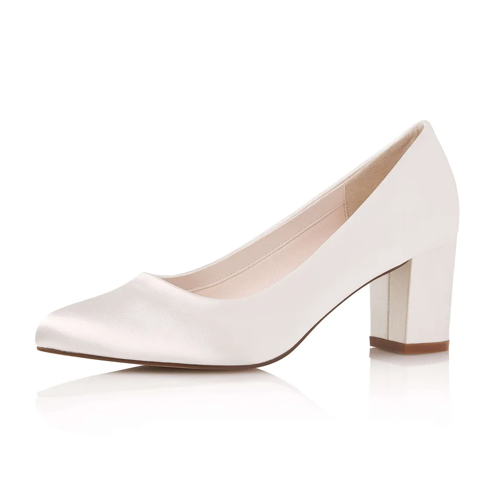 Rainbow Club Wide Fit Bo Brautpumps Ivory Satin 6,5cm