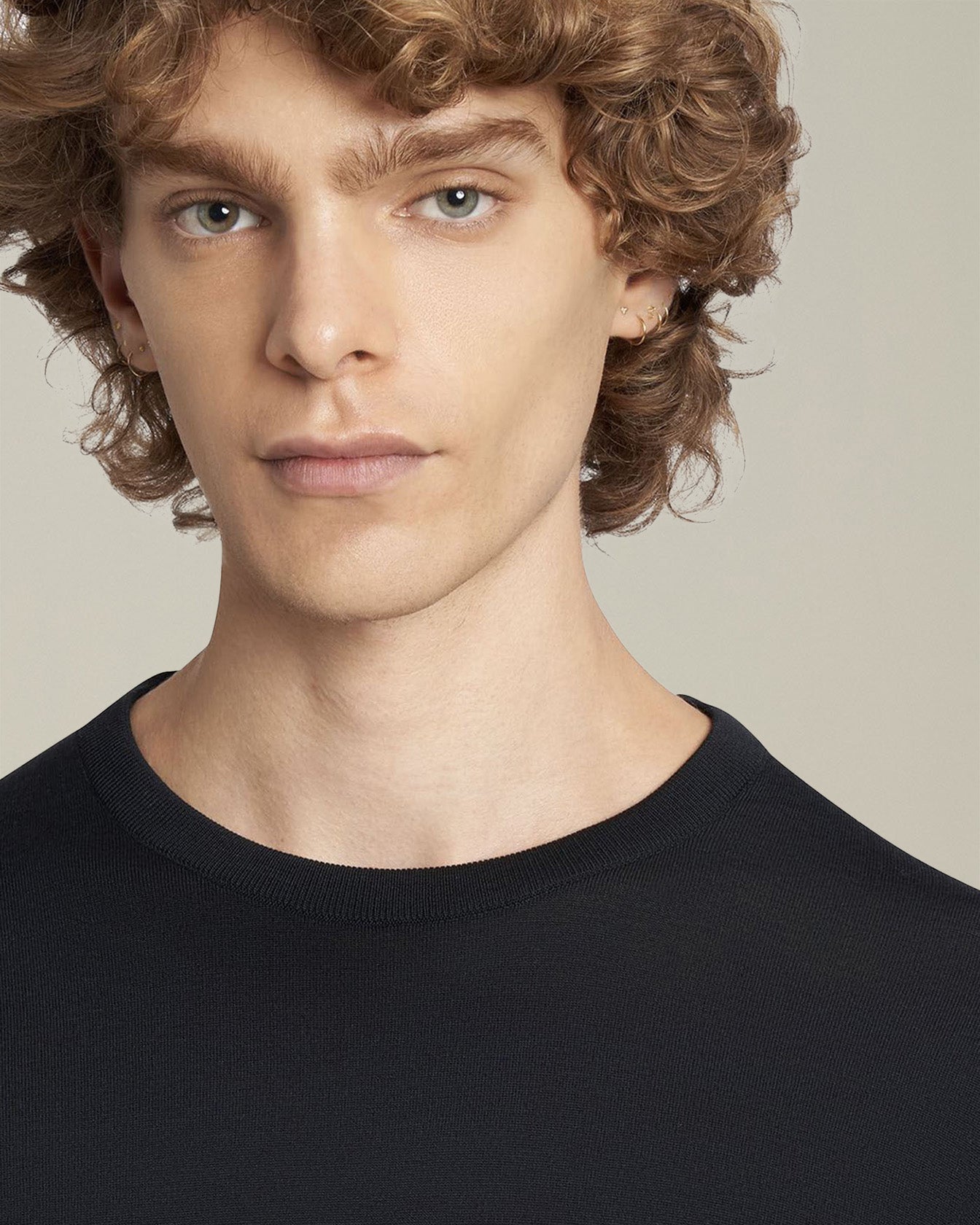 Kiton Knitwear Rundhals Pullover Wolle Schwarz Diamante Blu