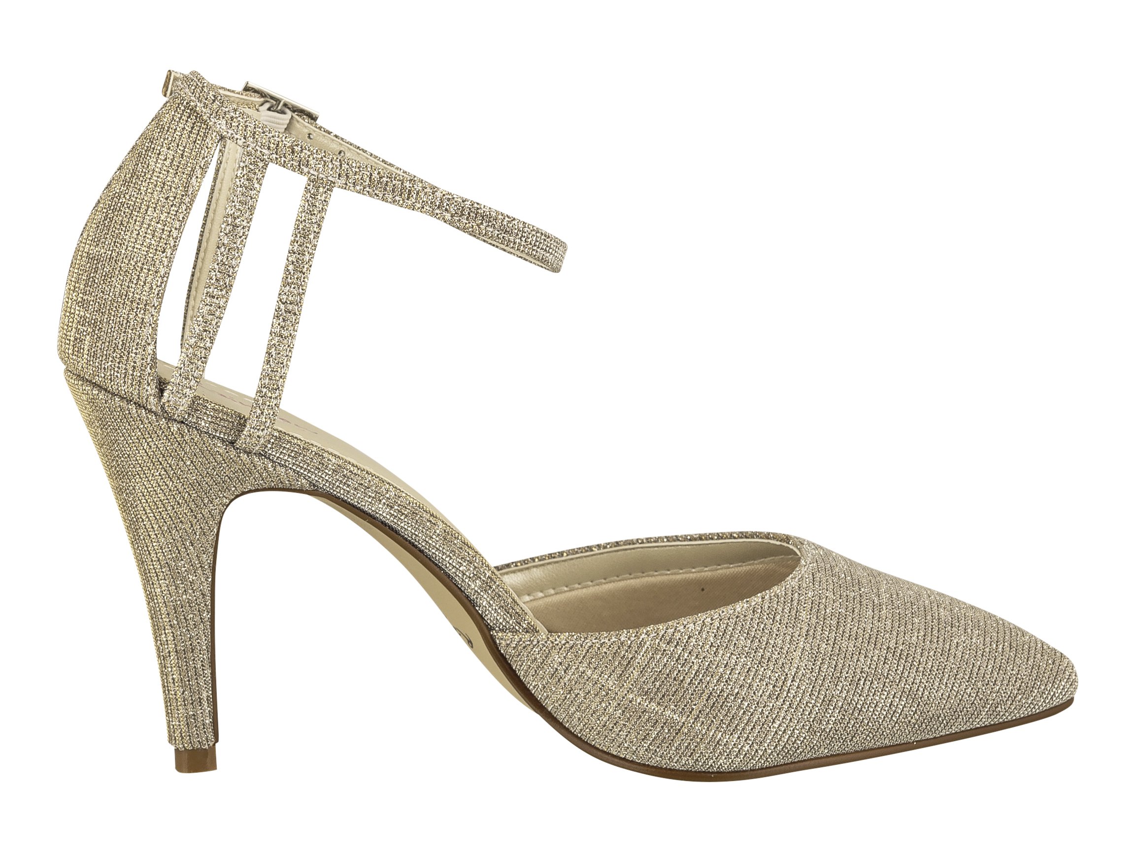 Rainbow Club Luxe Kennedy Gold Metallic Pumps 9 cm Trichterabsatz