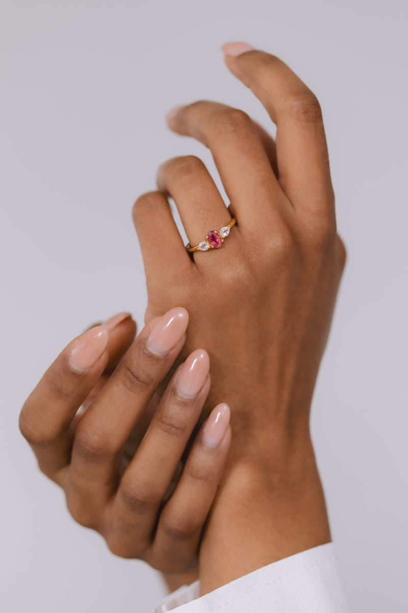 Juvelan Paris Ring Silber mit Turmalin und Topas