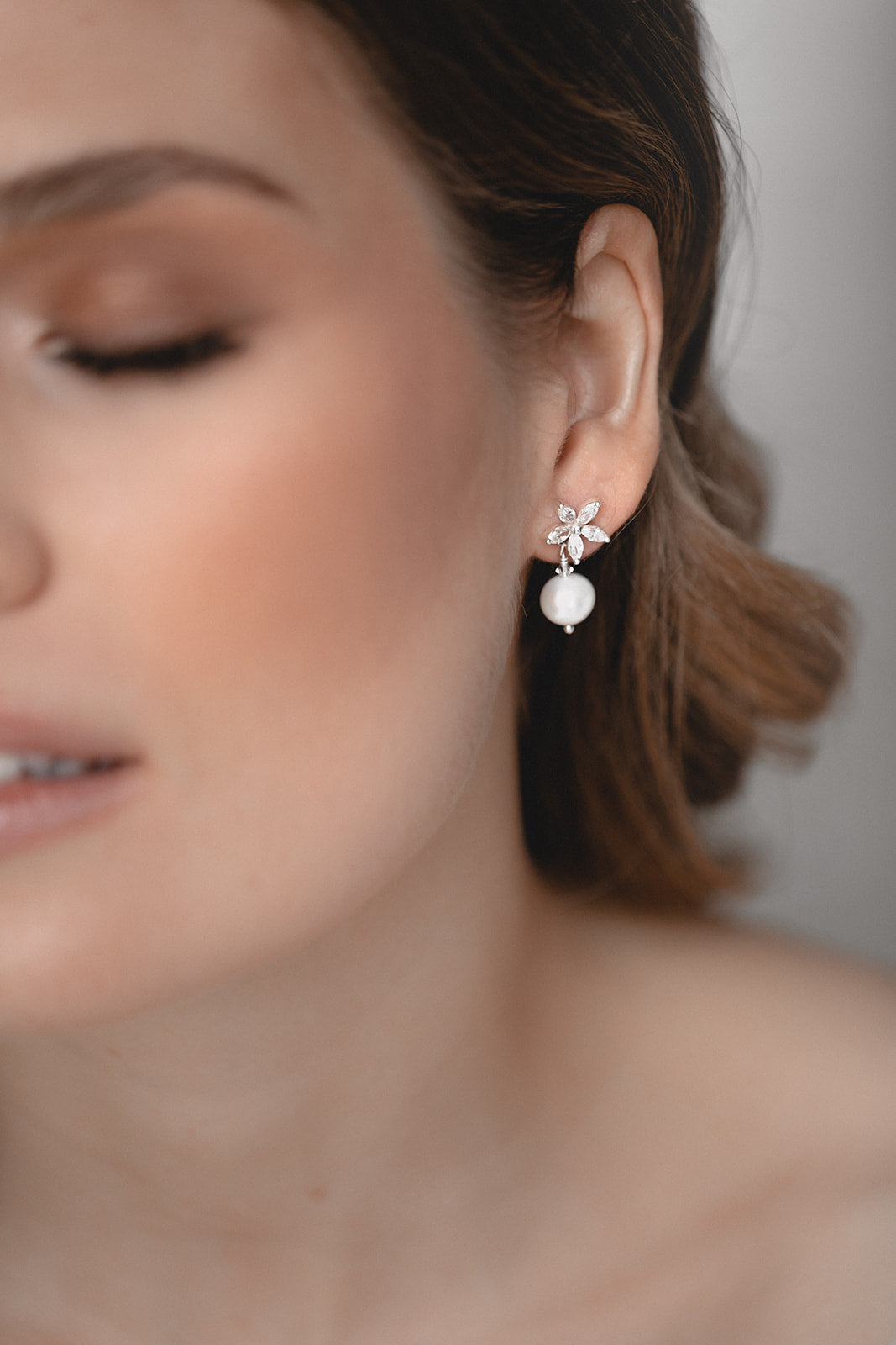 Juvelan Blooming Beauty Brautschmuck Set Perlen Silber