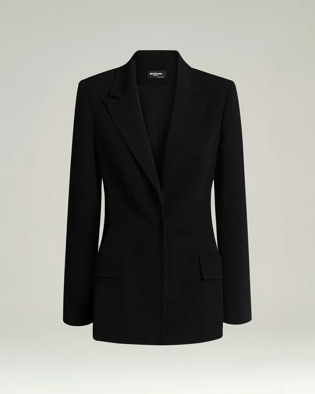 Kiton Jackets Viskose Sakko Tailored Schwarz Gr. 40