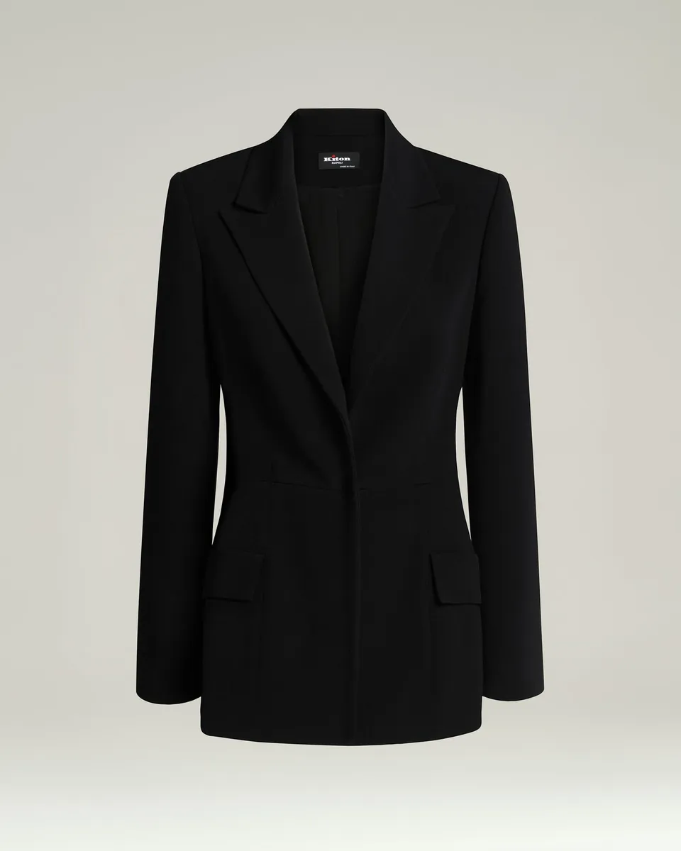 Kiton Jackets Viskose Sakko Tailored Schwarz Gr. 40