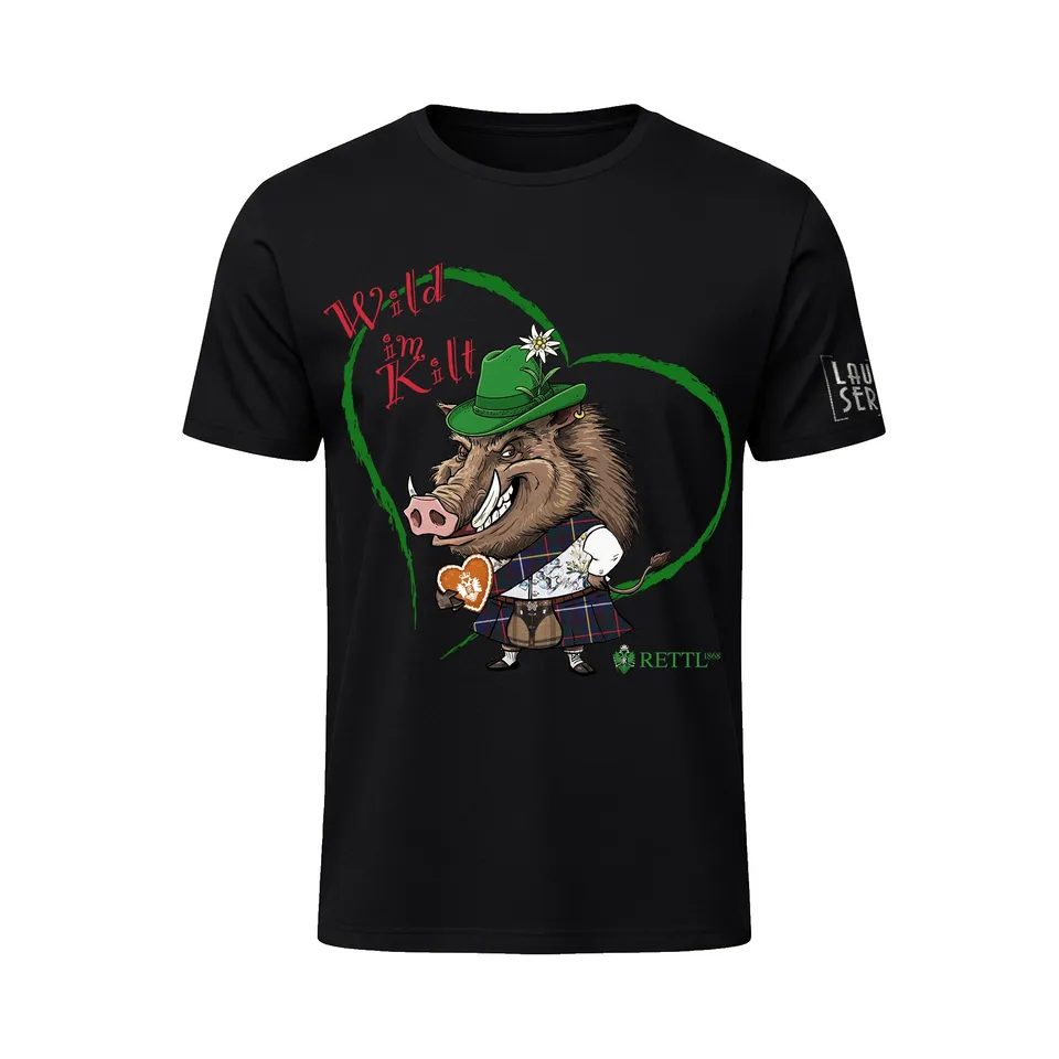 Rettl MEN Wild im Kilt T-Shirt Herren Baumwolle