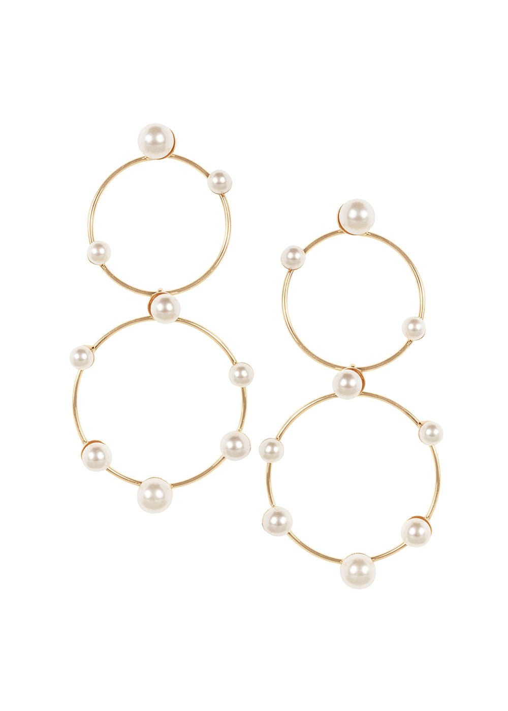 Elizabeth Bower Ariel Pearl Creolen Rhodium Stecker