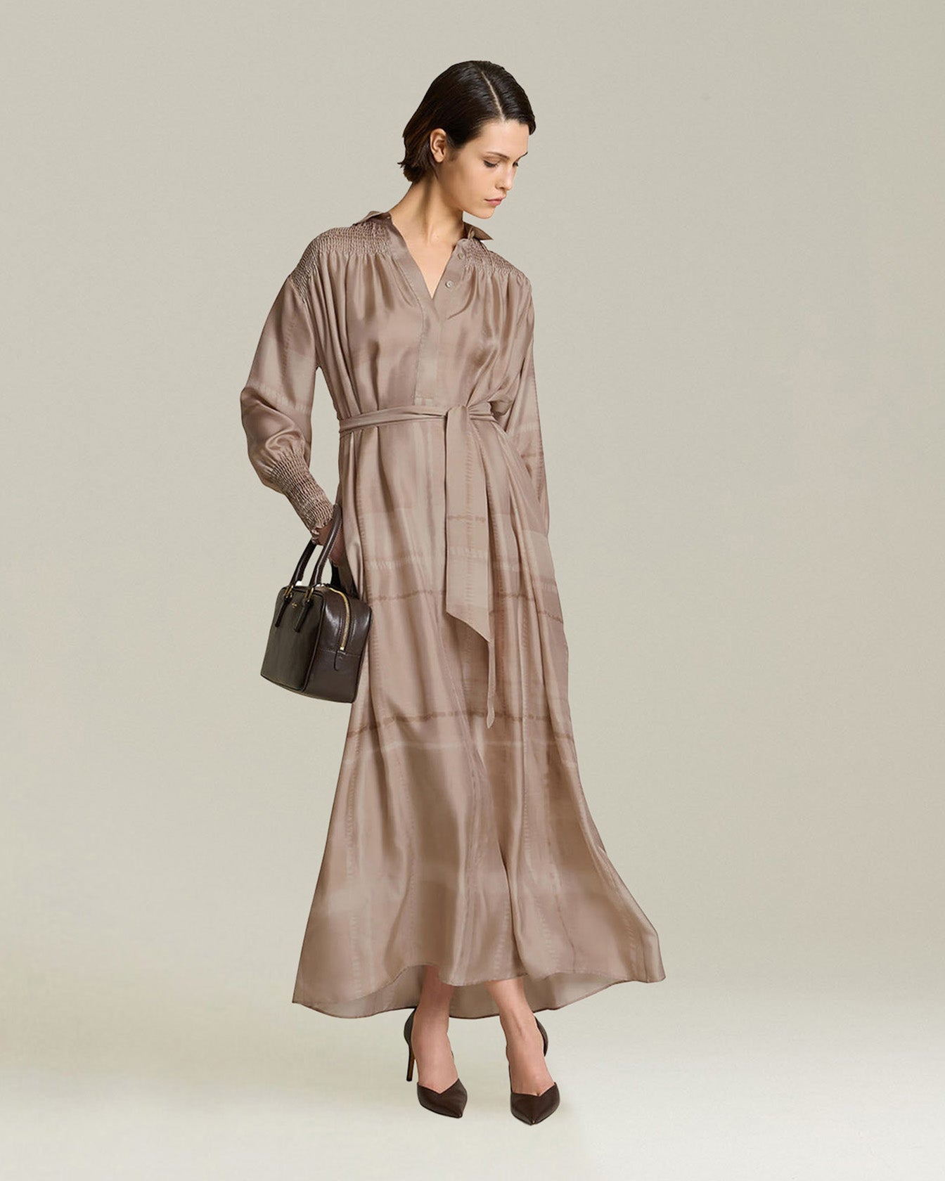 Kiton Dresses Seiden Hemdkleid Gr 40 Festkleidung
