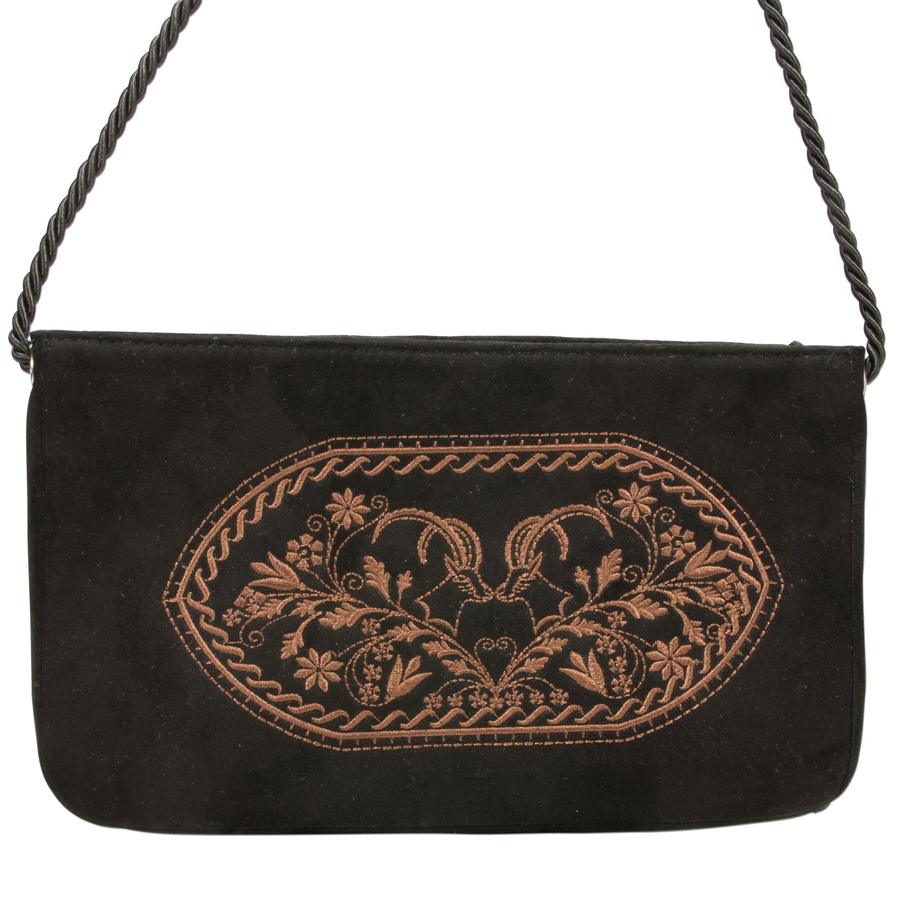 Alpenflüstern DAHEIM DTA070 Clutch Trachtentasche schwarz Steinbock