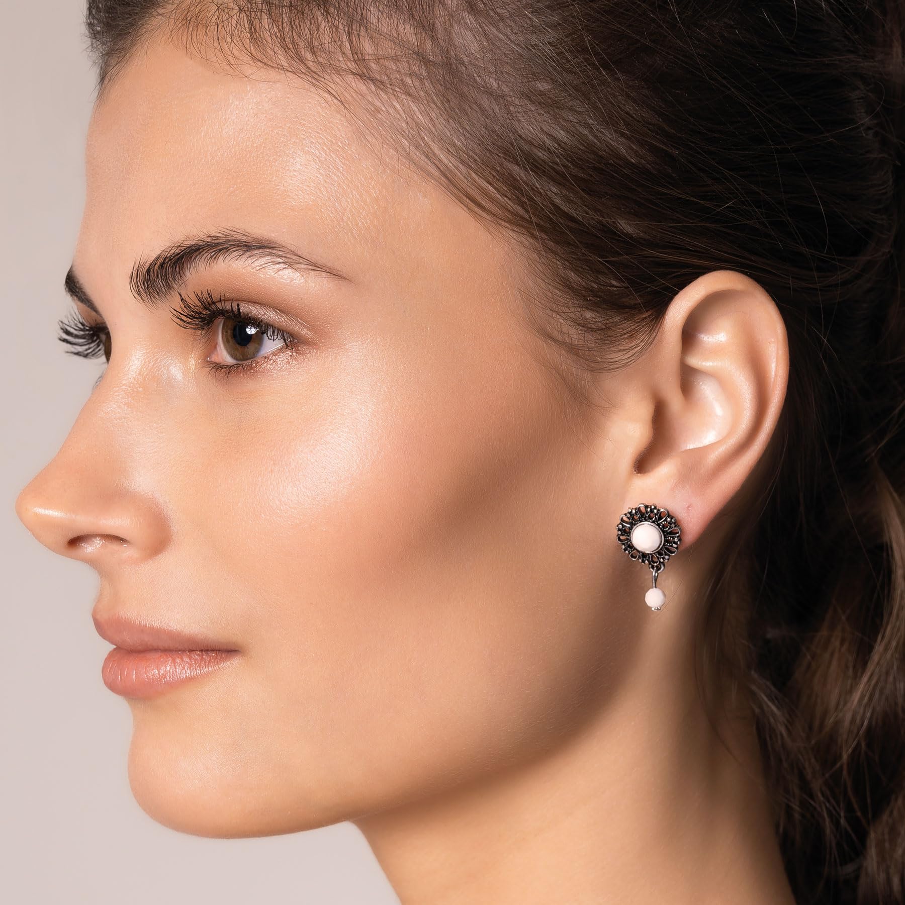 Alpenflüstern DAHEIM Helena DOR052 Ohrstecker apricot Perle