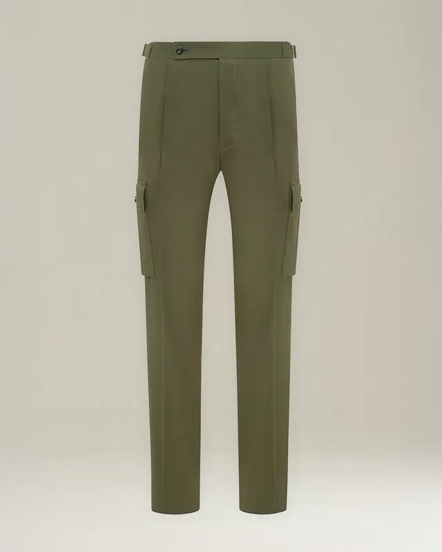 Kiton Linen Wool Cargo Trousers Hose Leinen Wolle