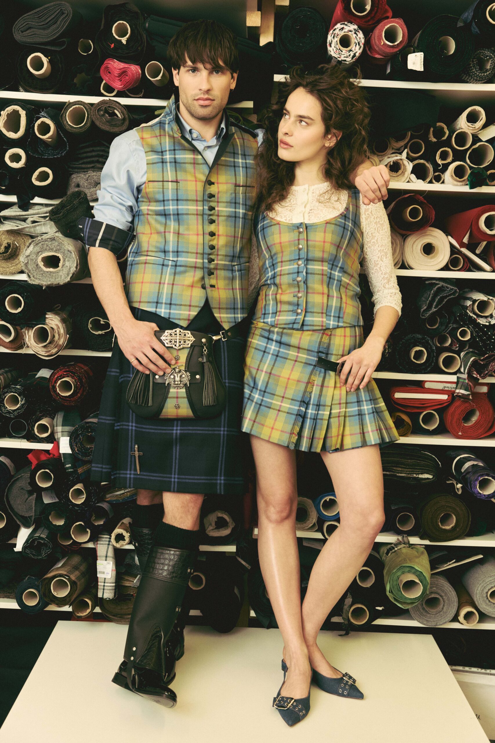 Rettl WOMEN Maria Hipps XS Damen Kilt Wolle Tartan