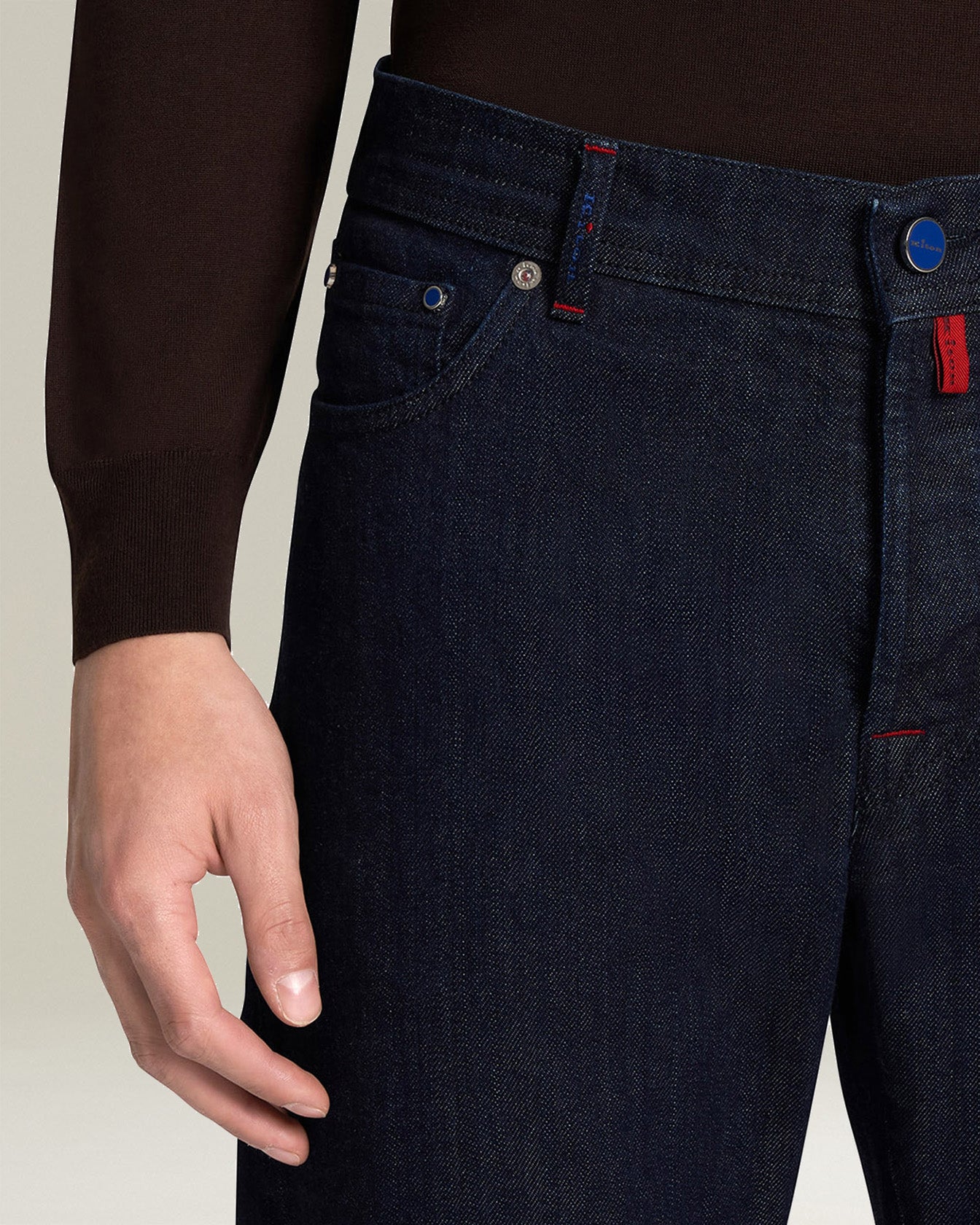 Kiton Trousers Jeans Baumwolle dunkelblau Gr.34 Slim Fit