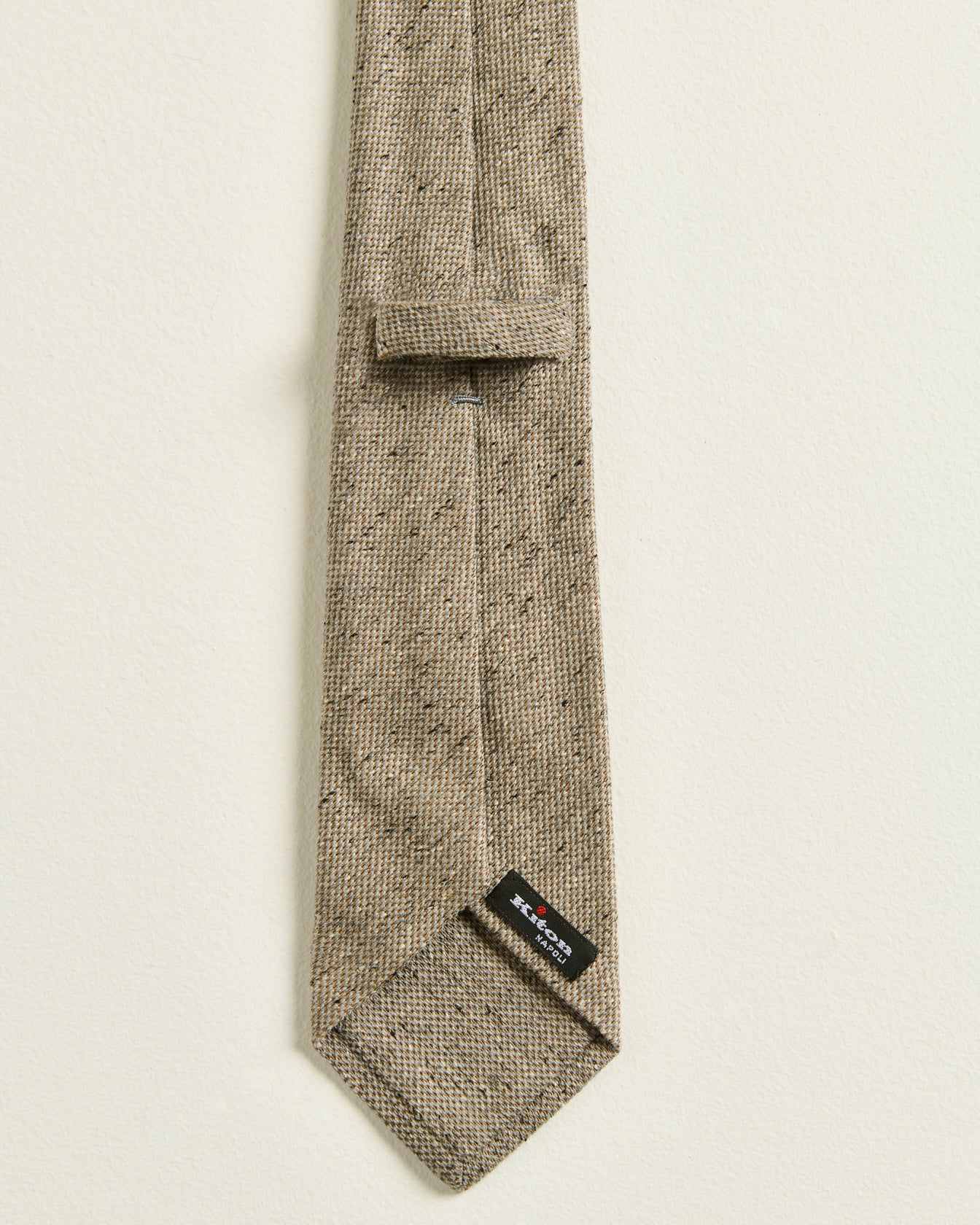 Kiton Ties Beige Wollkrawatte 148 cm gemustert