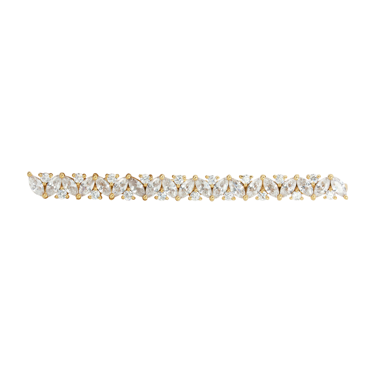 Juvelan Maid of Honour Haarclip mit Kristallen Silber 7 cm
