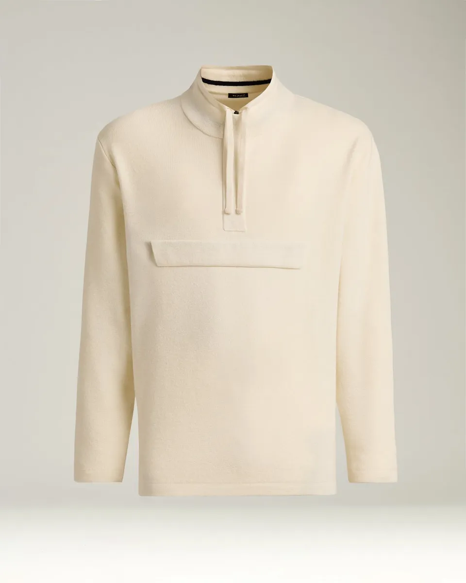 Kiton Knitwear Cream Cashmere Sweatshirt creme Tasche