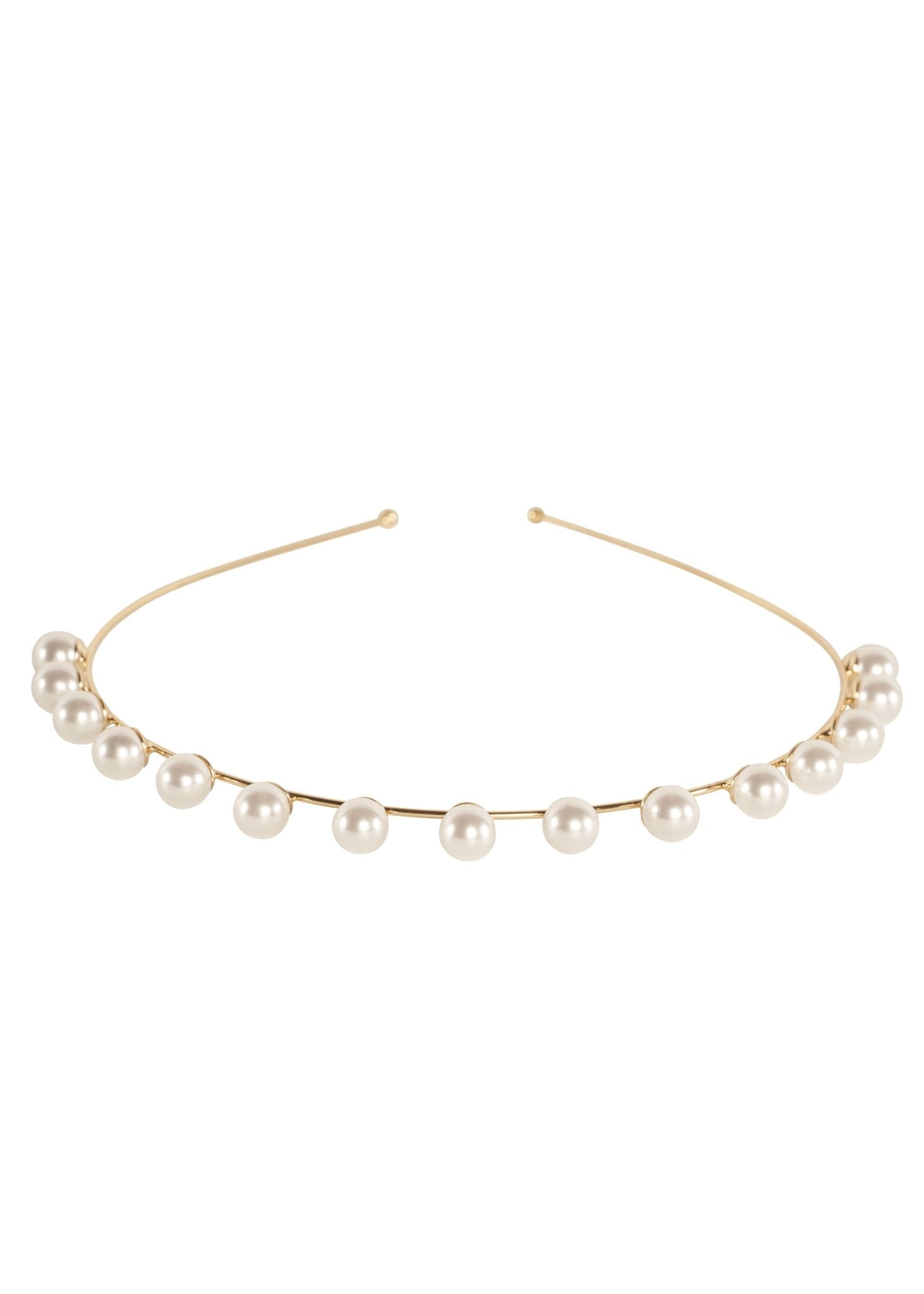 Elizabeth Bower Pearlette Haarreif Braut Rhodium Perlen