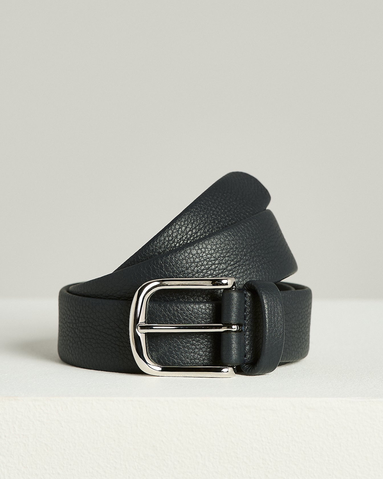 Kiton Belts Blue Calfskin Ledergürtel Blau Kalbsleder
