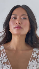 Juvelan Rachel Creolen Kristall Silber 2 cm