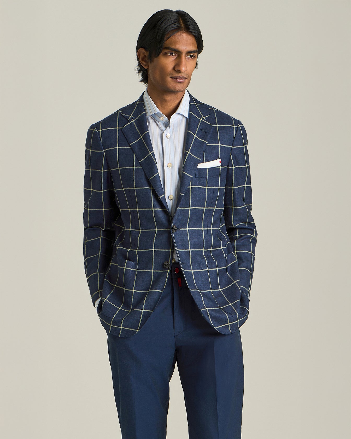 Kiton Jackets Checked Cashmere Blend Blazer Sakko Karo Gr.50