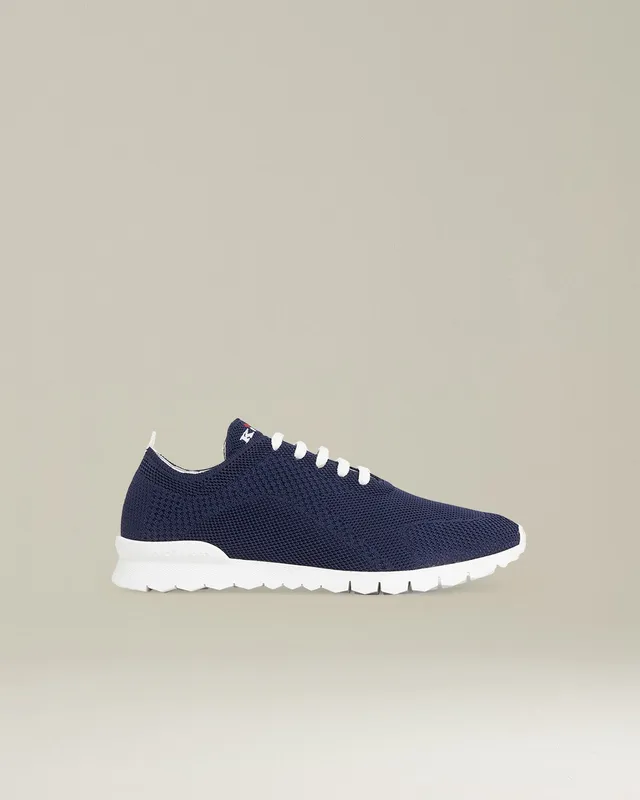 Kiton Shoes Fits Sneaker Navy Stretch-Knit 43