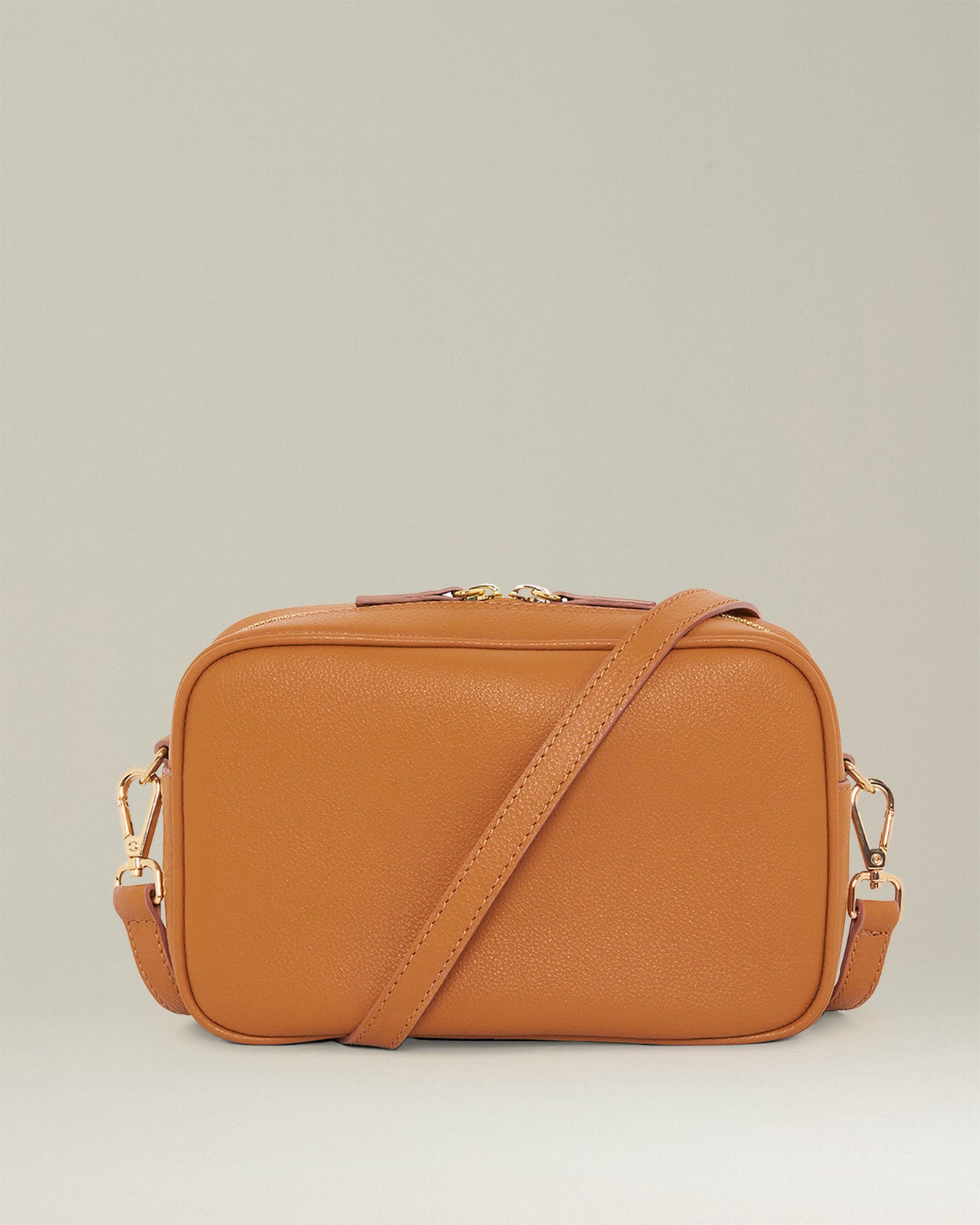 Kiton Bags Big Borsa Vitello Umhängetasche Camel Leder