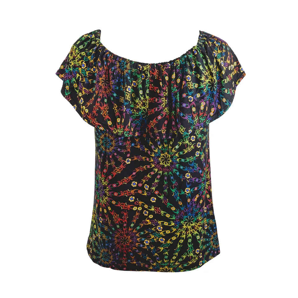 Rettl WOMEN Ambrosia Damen Top Jersey Flower Power