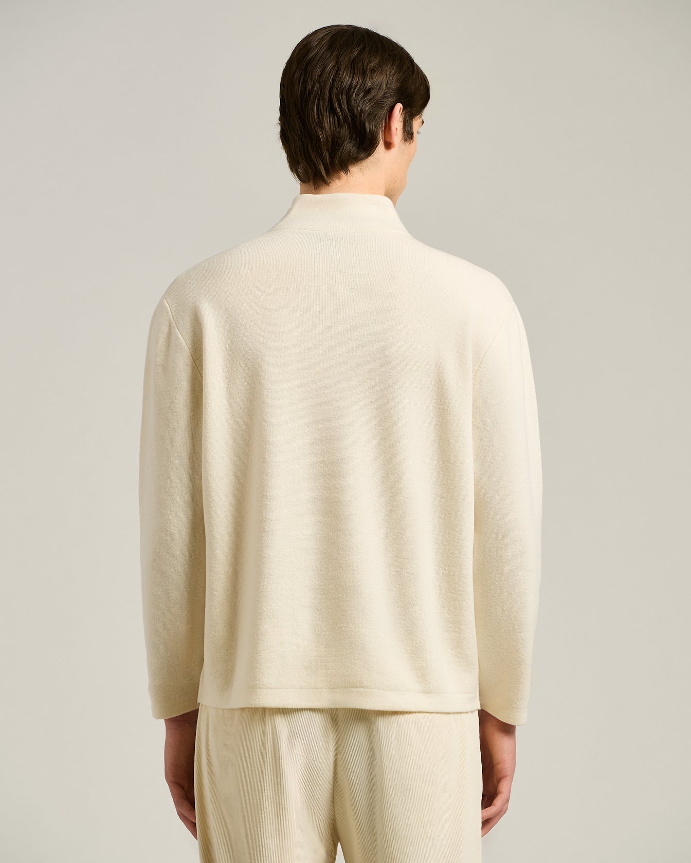 Kiton Knitwear Cream Cashmere Sweatshirt creme Tasche