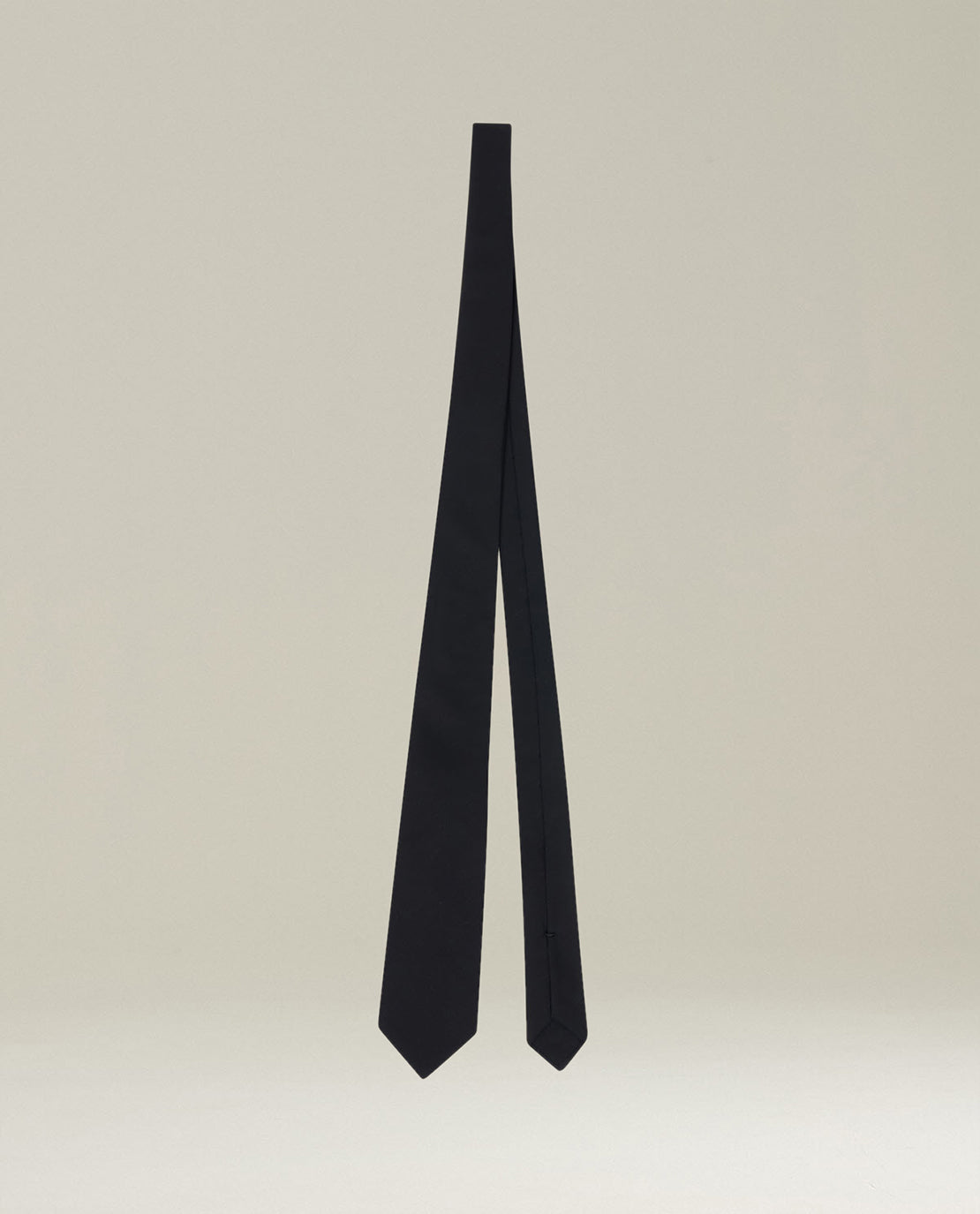 Kiton Black Wool Krawatte Wolle Schwarz TU