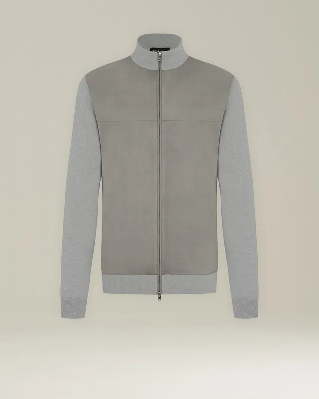 Kiton Cashmere Bomber Jacke Kaschmir Leder Blouson Herren