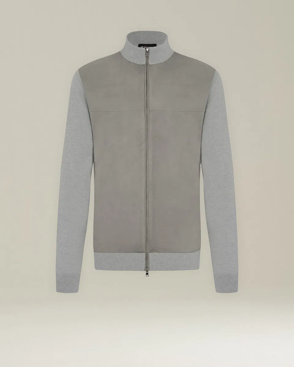 Kiton Cashmere Bomber Jacke Kaschmir Leder Blouson Herren