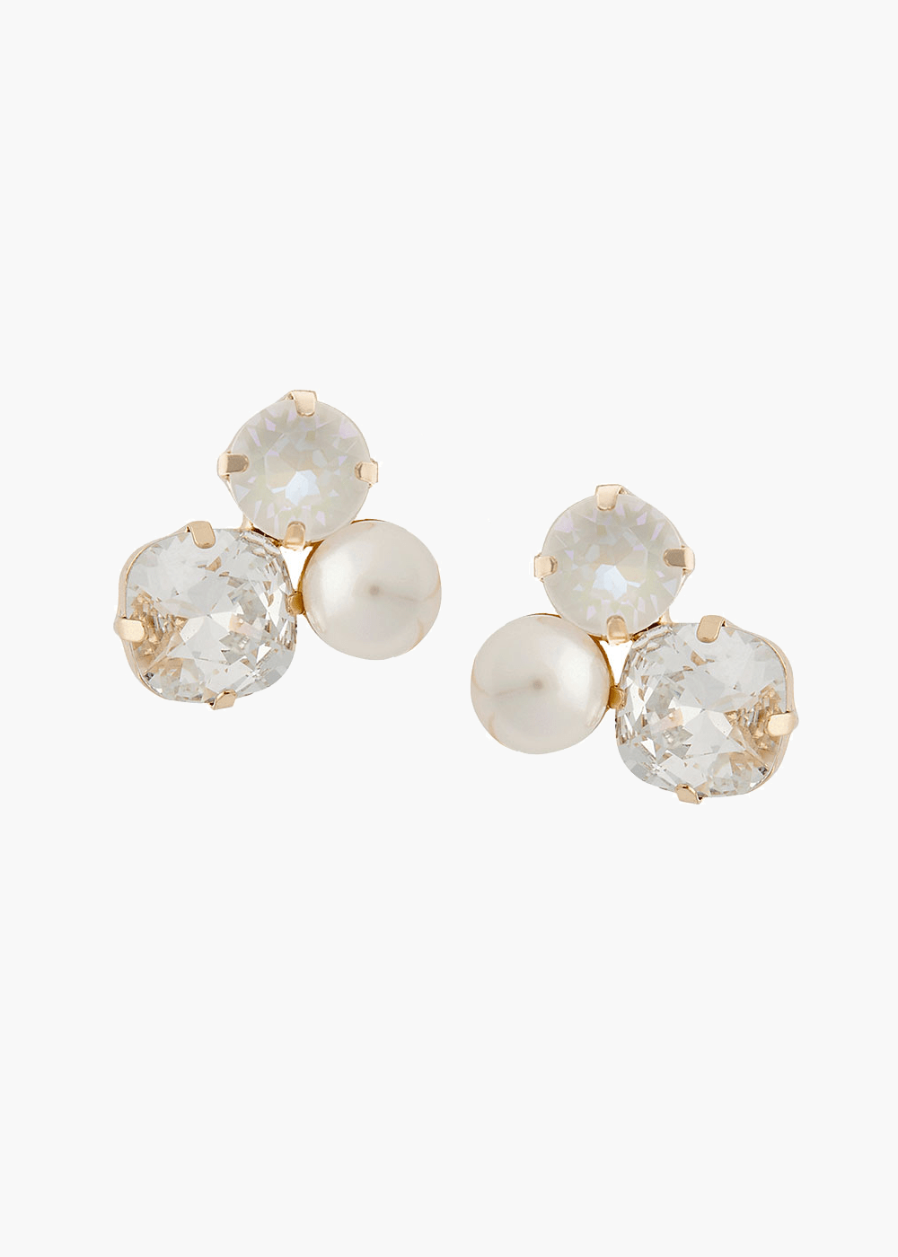 Elizabeth Bower Asher Cluster Ohrstecker Rhodium Perle Kristall
