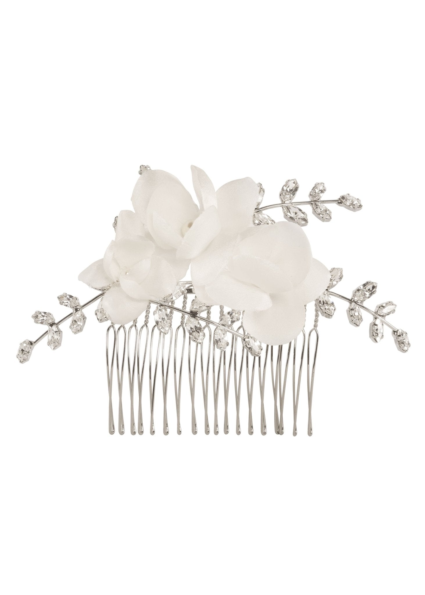 Elizabeth Bower Artemis Organna Haarkamm Rhodium Ivory