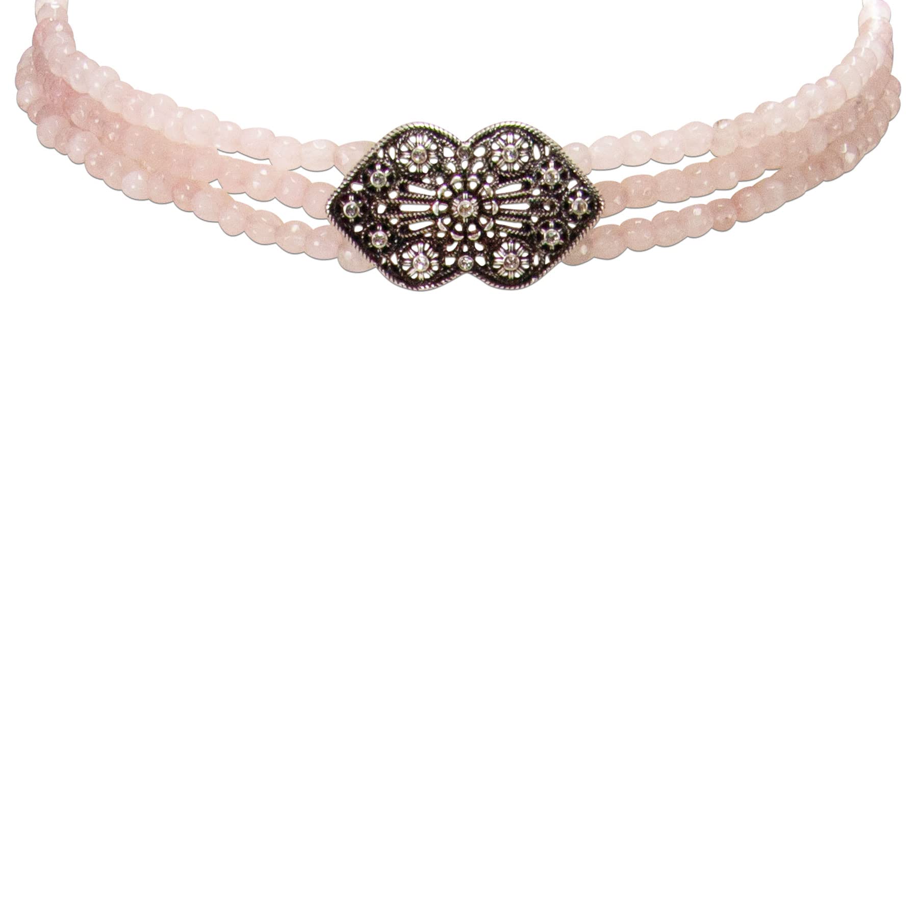 Alpenflüstern DAHEIM Lissy DHK317 Kropfkette rosa-rosé 3-reihig