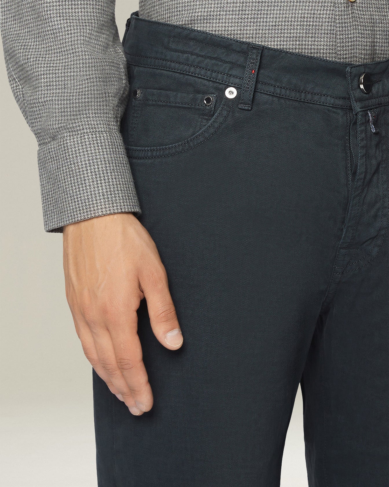 Kiton Jeans Sartorial Denim Cashmere Jeans Slim 5-Pocket Blau