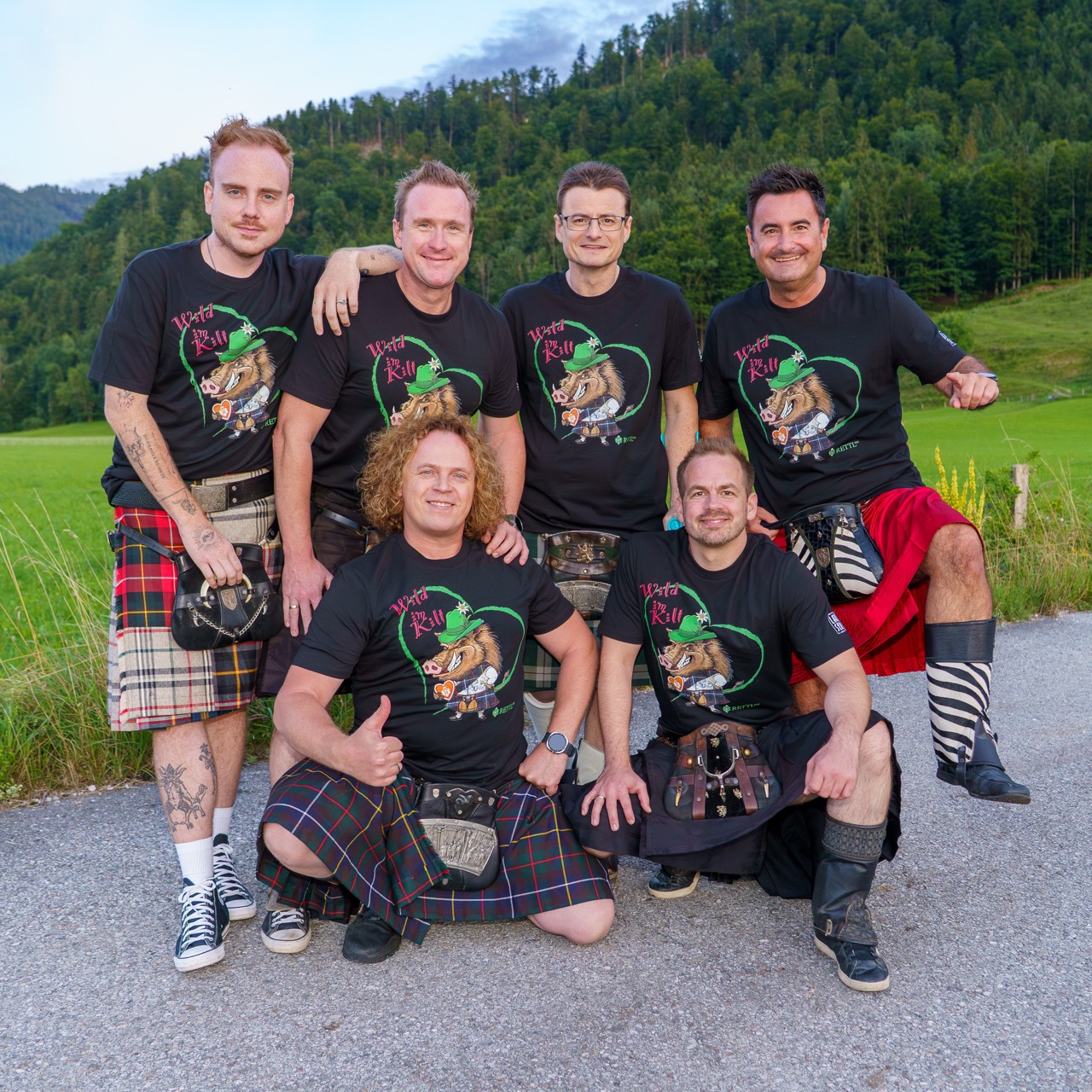Rettl MEN Wild im Kilt T-Shirt Herren Baumwolle