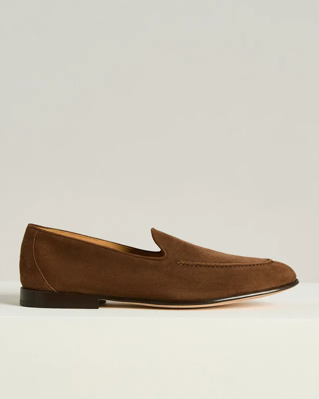 Kiton Loafer Halbschuhe Herren Ziegenleder Gr.43 braun