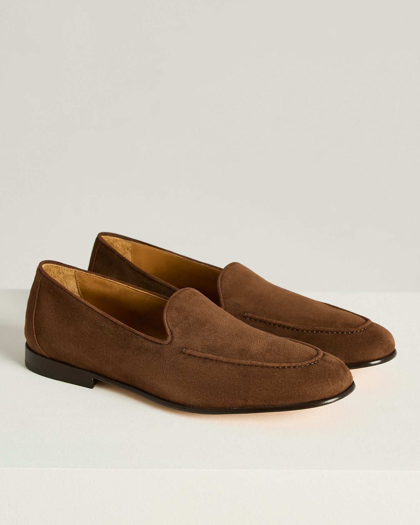 Kiton Loafer Halbschuhe Herren Ziegenleder Gr.43 braun