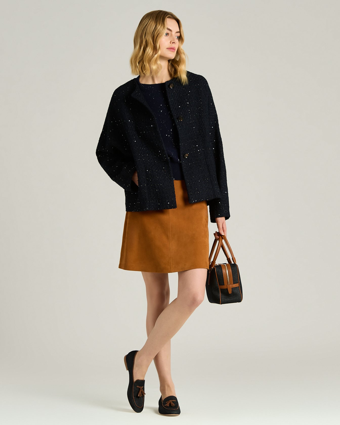 Kiton Tailored Silk-Blend Blazer navy Seidenmix