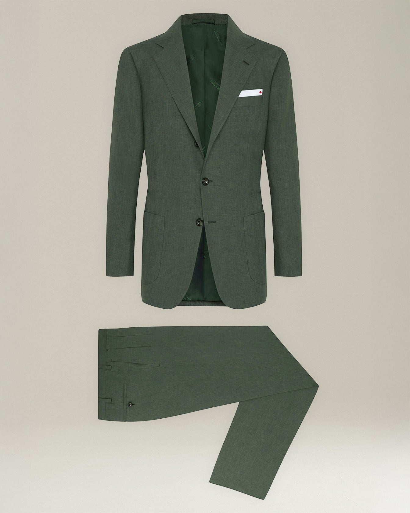 Kiton Abito Monochrome Anzug Kaschmir Leinen Seide