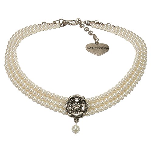 Alpenflüstern DAHEIM Frederike SET027 Trachtenschmuck-Set creme-weiß