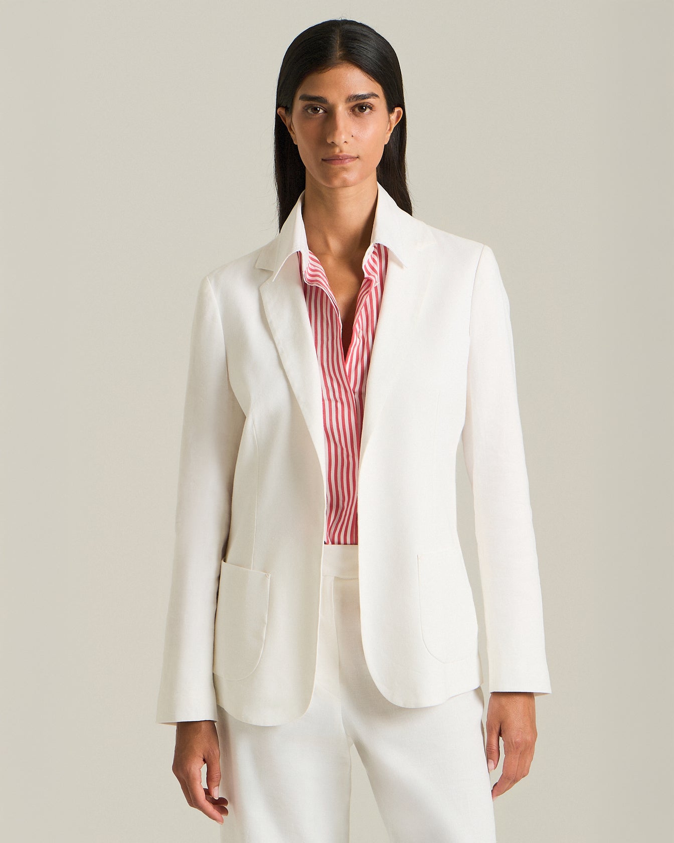Kiton Jacket Leinen Blazer ungefüttert Gr. 48